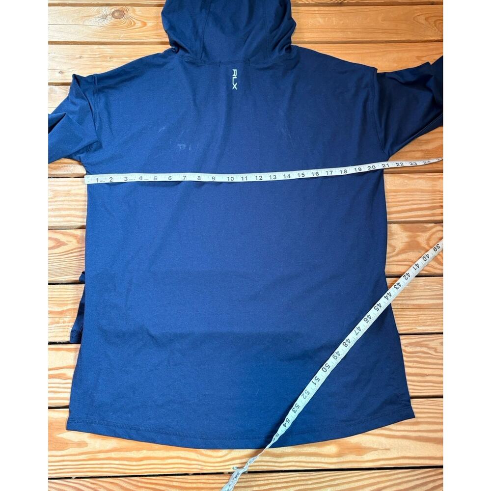 Ralph Lauren NWT $168 Women’s Hooded Athleisure Top Size M Navy P2 - Picture 7 of 8